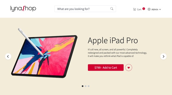 Lynashop Web App screenshot